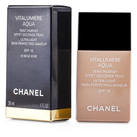 chanel vitalumiere aqua 22 beige rose|chanel vitalumiere aqua compact foundation.